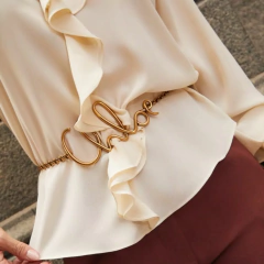 BLUSA MG LONGA C/ JABOT E AMARRACAO na internet