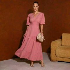 VESTIDO LONGO COM TEXTURA - Jennyfer Modas