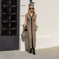 VESTIDO DE MALHA BICOLOR - loja online