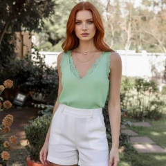 Regata de alça chiffon Donna Ritz - comprar online