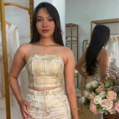 TOP CROPPED C/ FOIL. - loja online