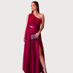 Vestido de festa com abertura na cintura - comprar online