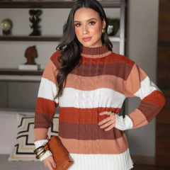 Blusão Aragon tricot com trança na internet