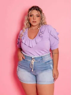 Blusa lisa plus size - 10134