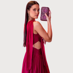 Vestido de festa com abertura na cintura - loja online