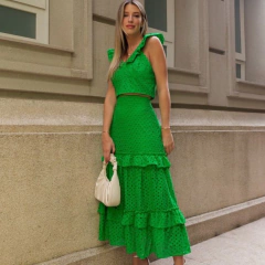 saia feminina midi em laise