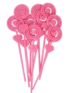 Espiral Rosa Bebe ( 10 unidades)