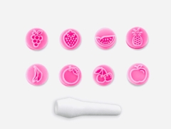 kit Carimbos Frutas Rosa Bebê ( blue star)