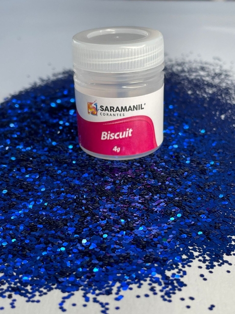Glitter Flocado para Biscuit Topázio Azul 4g SARAM