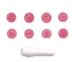 kit Carimbos Jardim Encantado Rosa Bebê ( blue star)