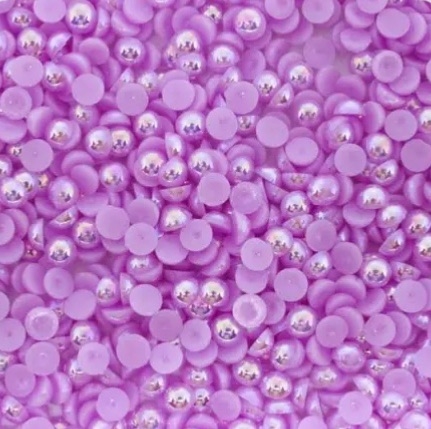 Meia Pérola Lilás em ABS 3MM ( 3 grs)