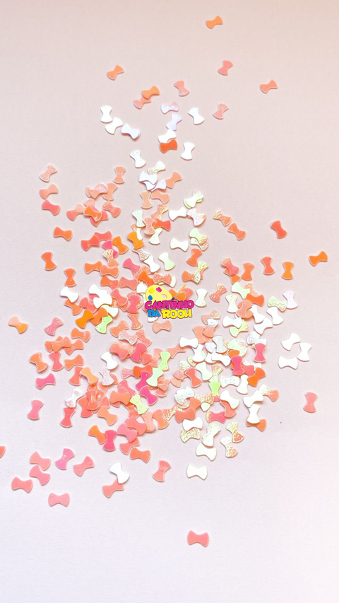 Aplique Laço Paetê 3mm Rosa