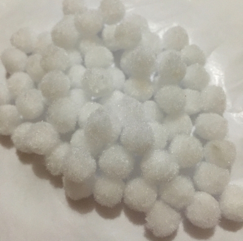 Mini Pompom Branco ( pcts c/ 20 unidades)