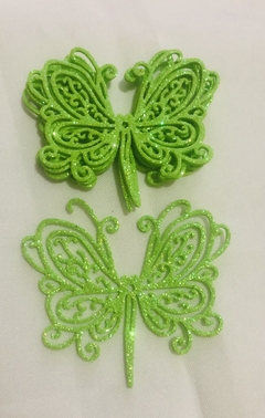 Aplique Eva Asa Borboleta Verde ( 5 unidades)