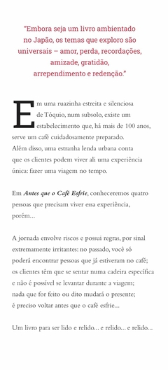 ANTES QUE O CAFE ESFRIE - comprar online