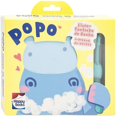 LIVRO-FANTOCHE DE BANHO POPO ESCOVA OS DENTES! (AMARELO)