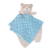 Naninha Ursinho Azul Bebê com Off White Bebê Flanel Bubble