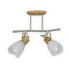 Plafon Sistema (s) 2 Luces En Platil Y Madera Roble Cx