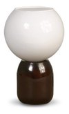 Velador Una Luz Globo De Vidro Color Blanco Cx