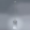 Colgante 1 Luz Abierto Transparente Herrajes Platil 18cm Gg