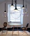 Colgante Vidrio Transparente Con Led 25cm Acq