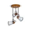 Plato 3 Luces Algarrobo Encerado Con Barrales Tulipa Cx