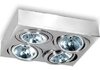 Plafon/spot 4 Luces Led Ar111 Cuadrado Acero La Fabrica Lf