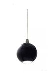 Pack De 2 Colgante 1 Luz Globo De Cristal Negro Pbl
