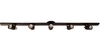 Barral Aplique Riel Negro 5 Luces Gu 10 Led Vintage Cableado Lámparas Incluidas Lf