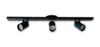 Barral Aplique Riel Negro 3 Luces Gu 10 Led Vintage Cableado Lámparas Incluidas Lf