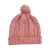 GORRO LANA CON POMPON - ROSA VIEJO