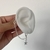 ARO CON CADENA Y DIJE ACERO BLANCO - ESTRELLA - comprar online