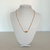 COLLAR ACERO DORADO RAYO CUBIC - 40CM - comprar online