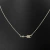 COLLAR ACERO BLANCO FLECHA CUBIC - 40CM
