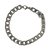 PULSERA ACERO QUIRUGICO ESLABON CHATO RAYADO T.3 9mm - 22CM