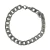 PULSERA ACERO QUIRUGICO ESLABON CHATO RAYADO T.3 9mm - 22CM