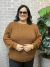 Blusa Bolinhas Ampla - Lã Caramelo