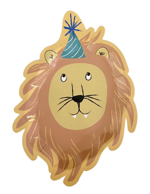 Plato Animal Party Lion x 8 und