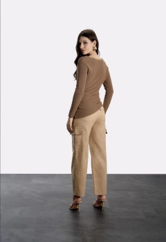 Blusa tricô power modal canelado - comprar online