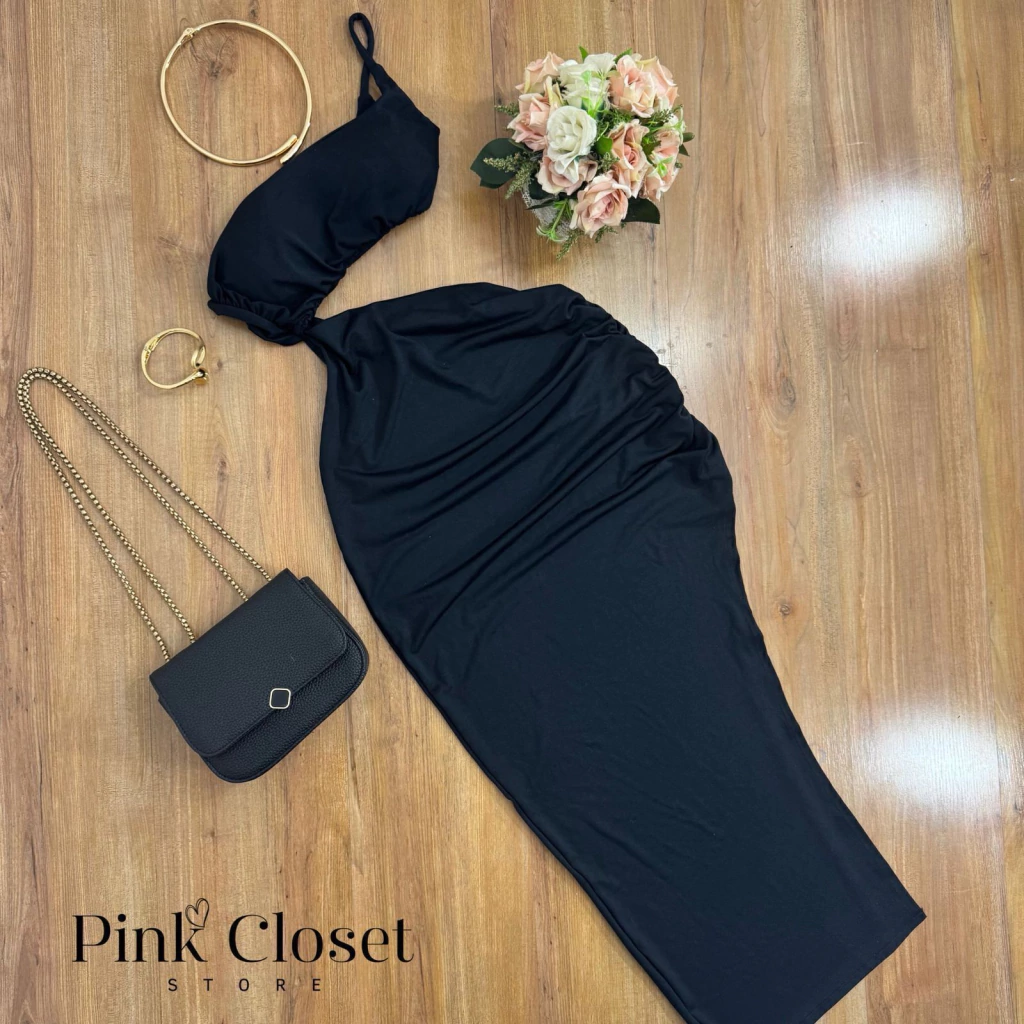 Vestido Midi Assimétrico