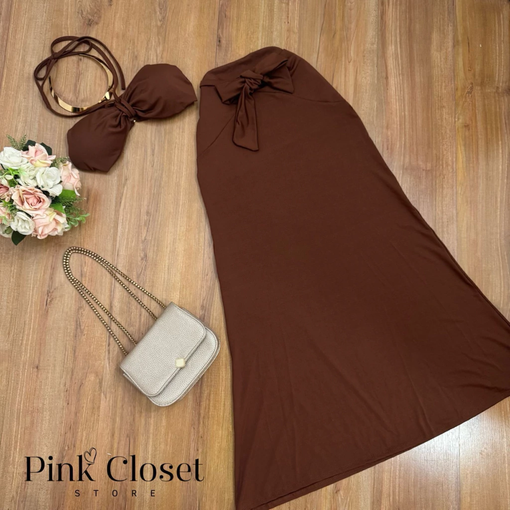 Conjunto Marrom com Amarração