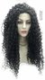 Front Lace Cacheada de Cabelo Orgânico - Preta