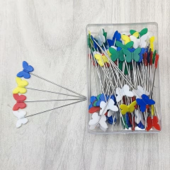 Alfinete Cabeça de Borboleta - caixa com 100 unidades - 5,5cm