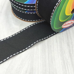 FITA DEC JEANS PRETO PESP BRANCO - Mundo das Tiaras