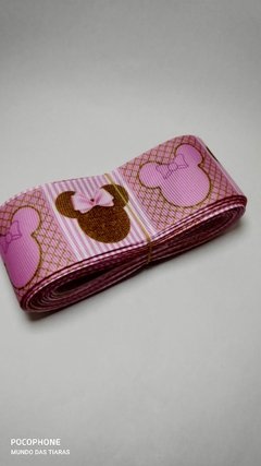 Fita Estampada Tema Minie Rosa