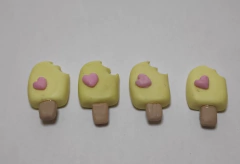 Aplique Sorvetes em Biscuit - Mundo das Tiaras