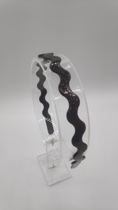Tiara Zig Zag com Glitter - 14 peças - Mundo das Tiaras