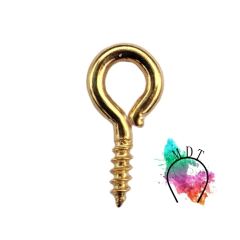 Mini Pino de Ganho Ilhós Parafuso Rosqueado - 9mm - Mundo das Tiaras