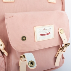 Mochila Himawari Urbana Retro Calidad Celeste y Rosa 01#