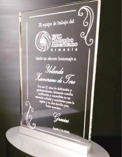 Imagen de Placa de Reconocimiento - Trofeo